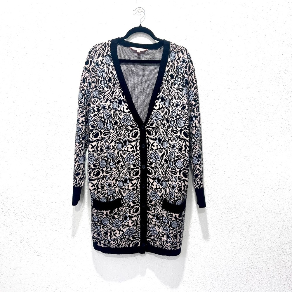 Sophie Theallet Black and Cream Cardigan Sweater 22/24‎